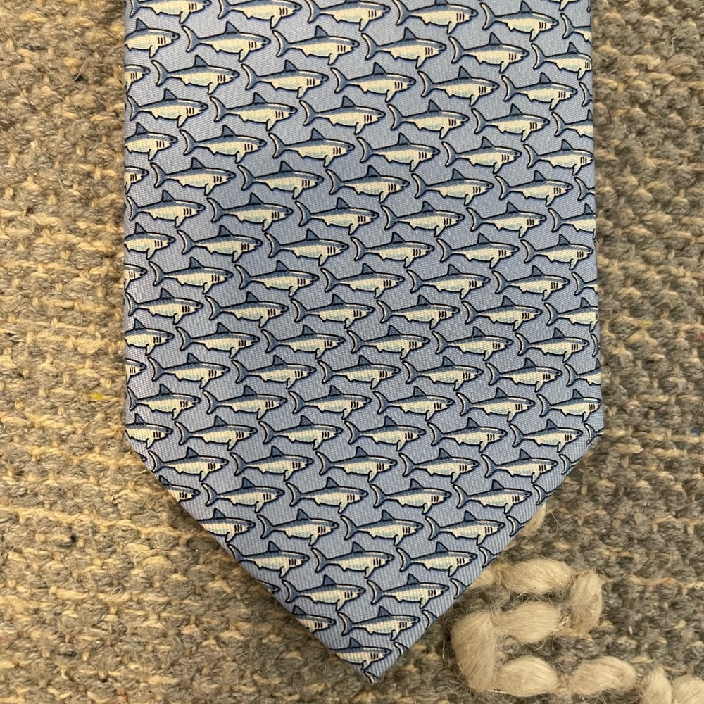 Vineyard Vines Light Blue Shark Tie